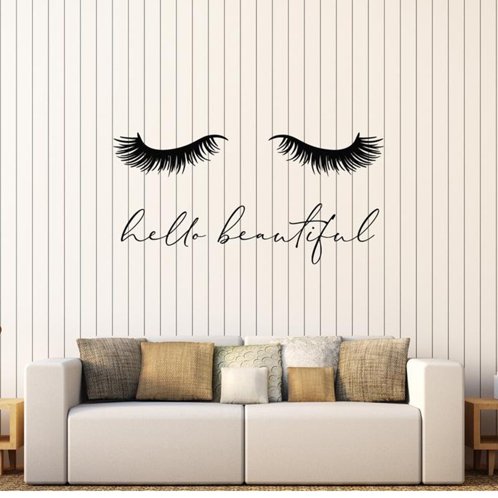 Eyelash Extension Salon - Decorazione per finestra da parete Ciao