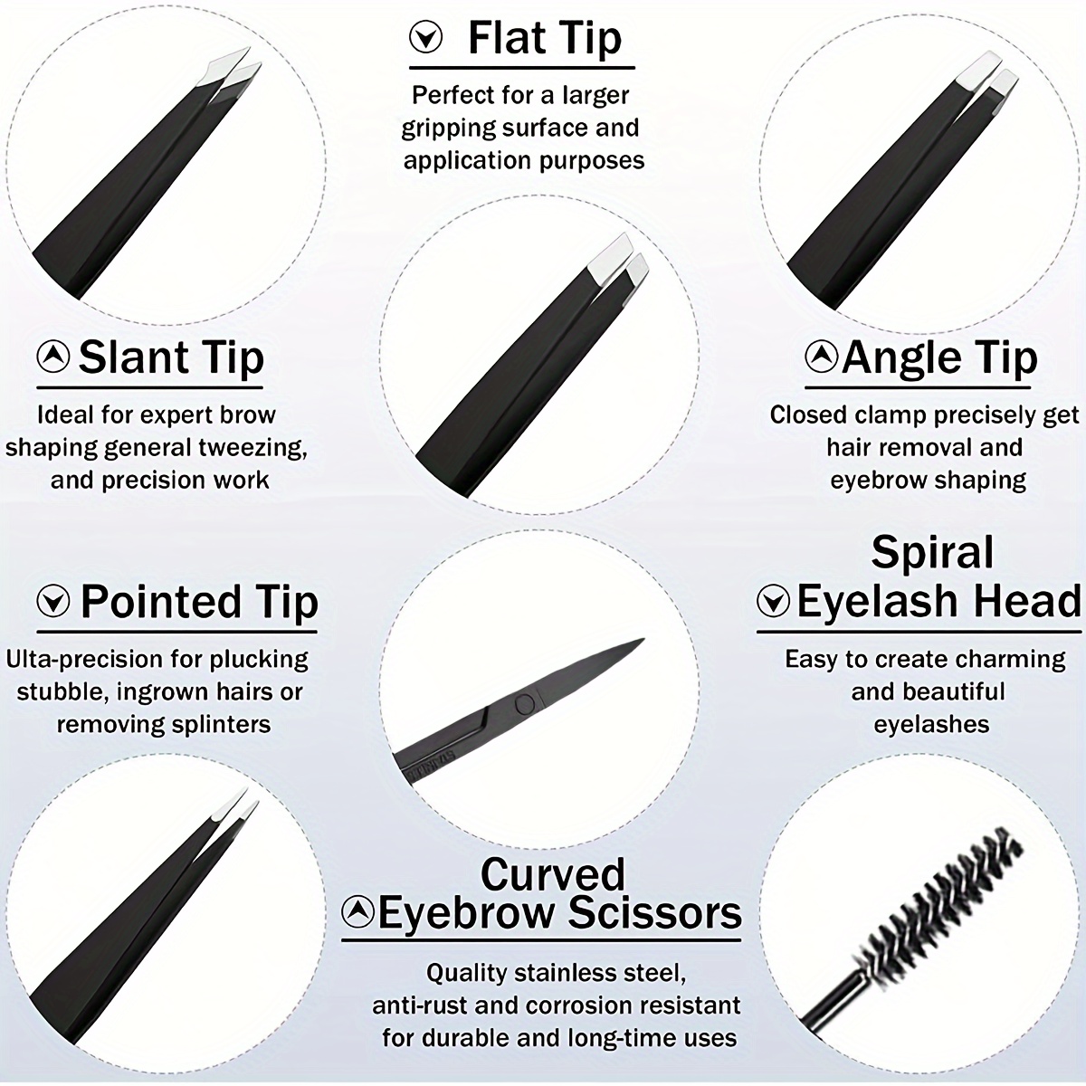 Set di 6 Pinzette per Sopracci - Lash Primer Cleanser recensione e prezzo